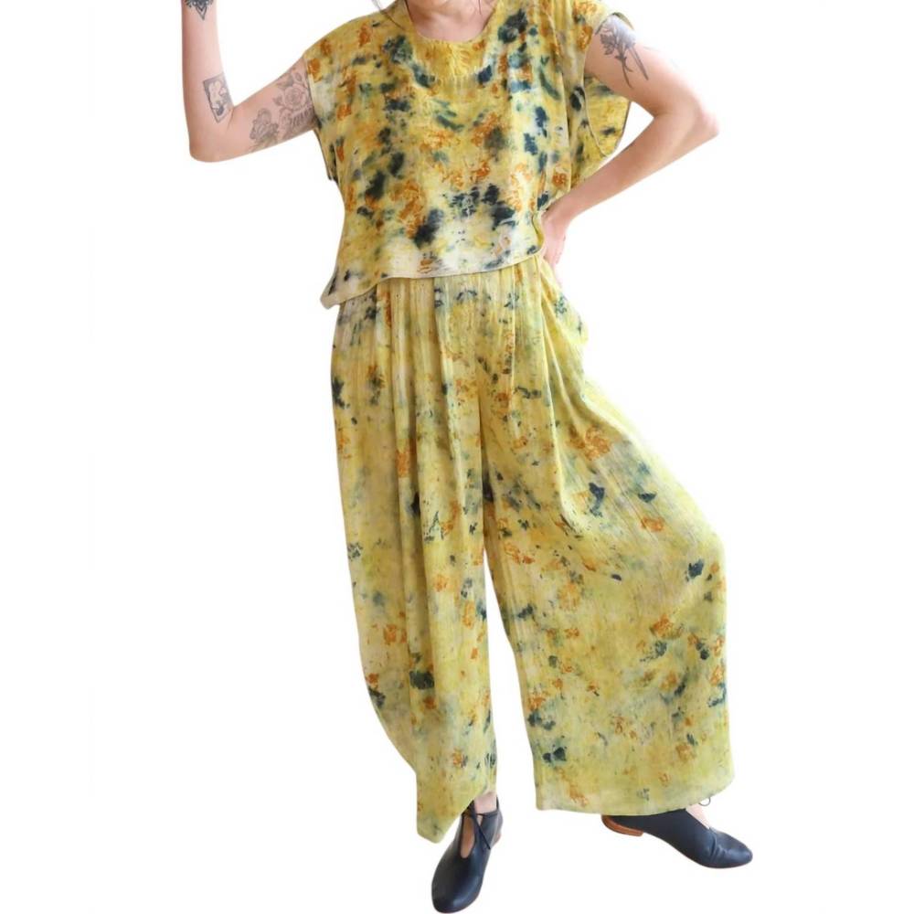 NEW ANNTIAN wide pants in bundle plant dye - Picture 2 of 4